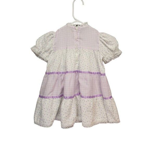 Lot of 2 Vintage Toddler Girl Size 3T Dresses Just Friend and Bow Age - Picture 3 of 9